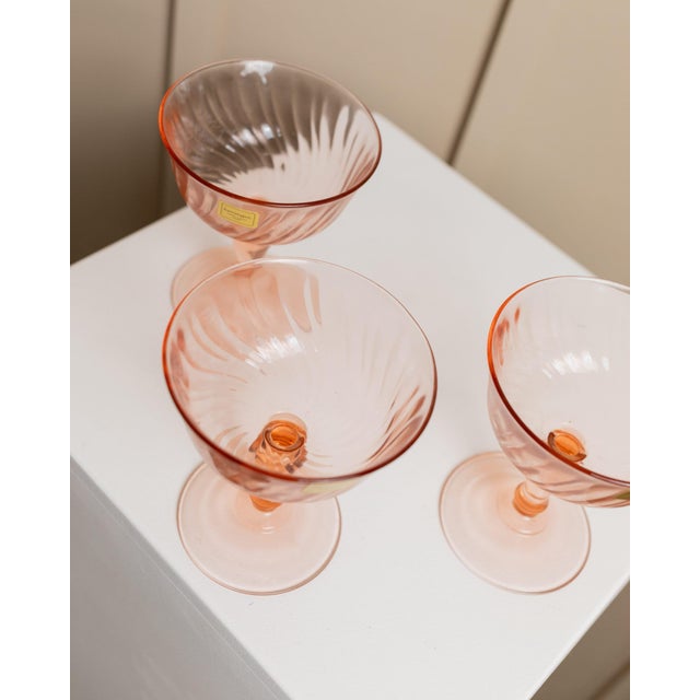 Glass Luminarc Rosaline Glasses, 1970s, Set of 6 For Sale - Image 7 of 12