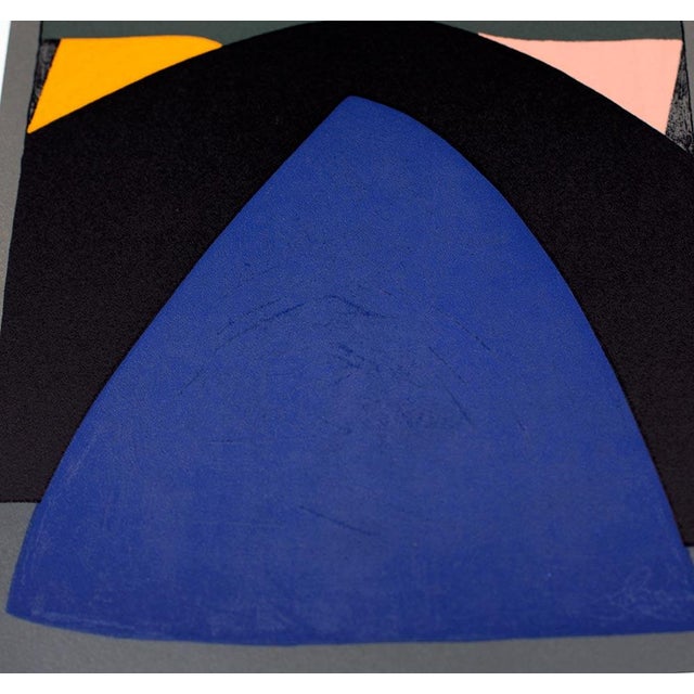 Abstract Victor Vasarely Limited Edition Original Lithograph W/Custom Frame For Sale - Image 3 of 11