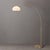 Mid-Century Modern 1960s Morelli Mid Century Brass Floor Lamp - 92" Modern Arc Lamp, Oval Lucite Shade, Dimmable For Sale - Image 3 of 4
