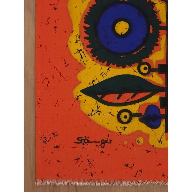 Mid-Century Modern Mid-Century German Pop Art Screen Printed Wall Hanging by Traute Sänger, 1970s For Sale - Image 3 of 4
