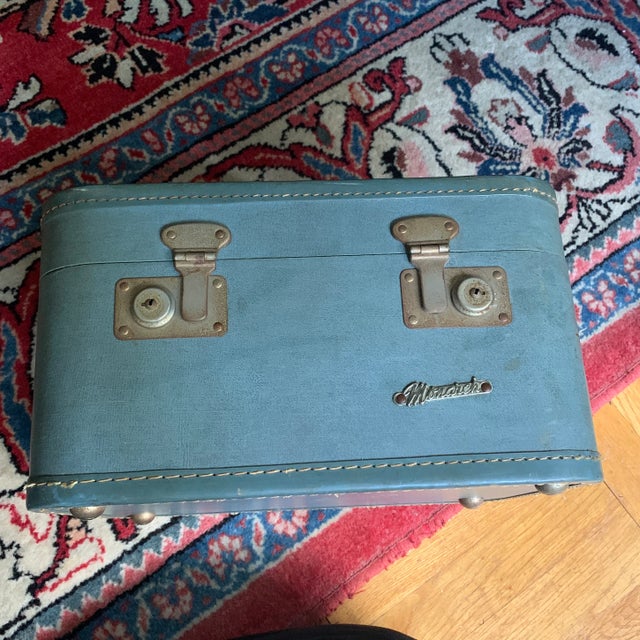 Mid 20th Century Vintage Luggage Monarch Train Case | Chairish