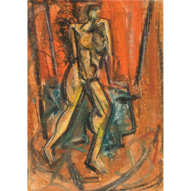 1950s Brutalist Nude Study Pastel Painting by John Begg, Circa 1950 For Sale - Image 5 of 15