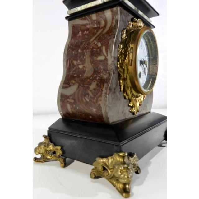 20th Century French Marble Clock With Bronze Cherub For Sale In Nashville - Image 6 of 11