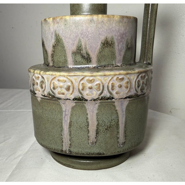 Antique Art Deco Ceramic Pottery Jug by P. Garnier, Enghien, France, 1920s Vase For Sale In New York - Image 6 of 11