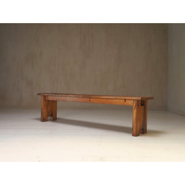 1960s bench a design aesthetic inspired by the timeless work of Charlotte Perriand and Pierre Chapo.