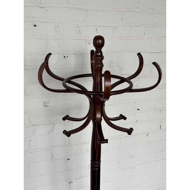 Thonet Early 20th Century Thonet-Style Mahogany Bentwood Coat & Hat Rack/Hall Tree For Sale - Image 4 of 6