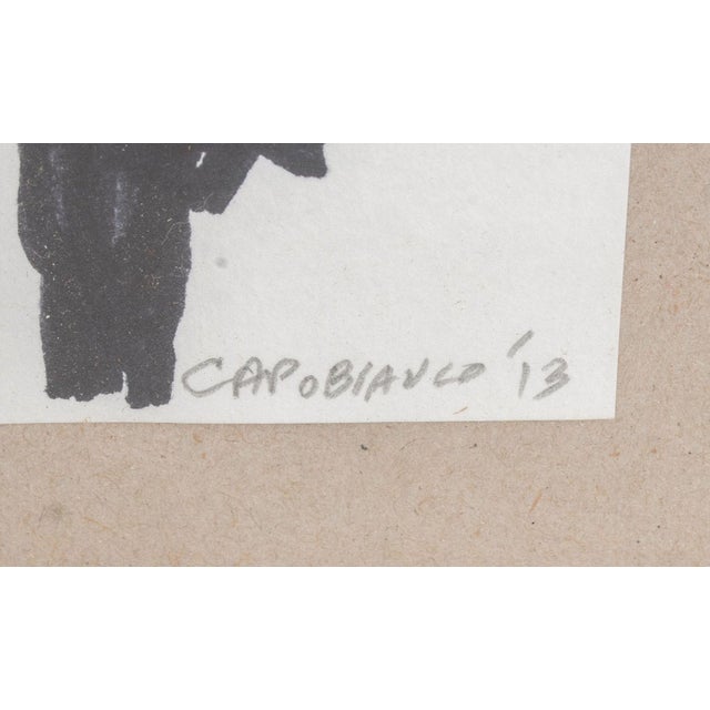 Late 20th Century Domenick Capobianco Abstract Ink on Paper, 3 For Sale - Image 5 of 6