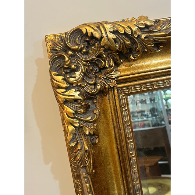 Gold Large Gold Roccoco Italian Style Vintage Mirror For Sale - Image 8 of 9