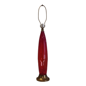 Mid Century Large Bullet Blown Glass Murano Style Table Lamp