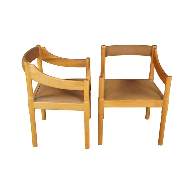 Set of four Attributed to Vico Magistretti Italian Mid-Century Modern 'Carimate' Dining Chairs. The chairs are mininmalist...