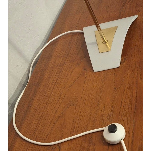 Mid-Century Modern Brass and Perforated Metal Arc Floor Lamp, 1960s For Sale - Image 9 of 12