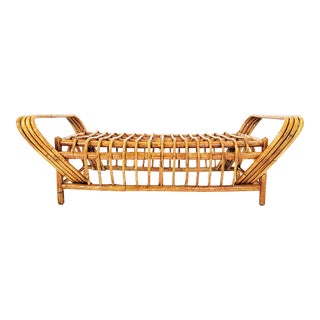 Mid-Century Modern Albini Style Bamboo Bench For Sale