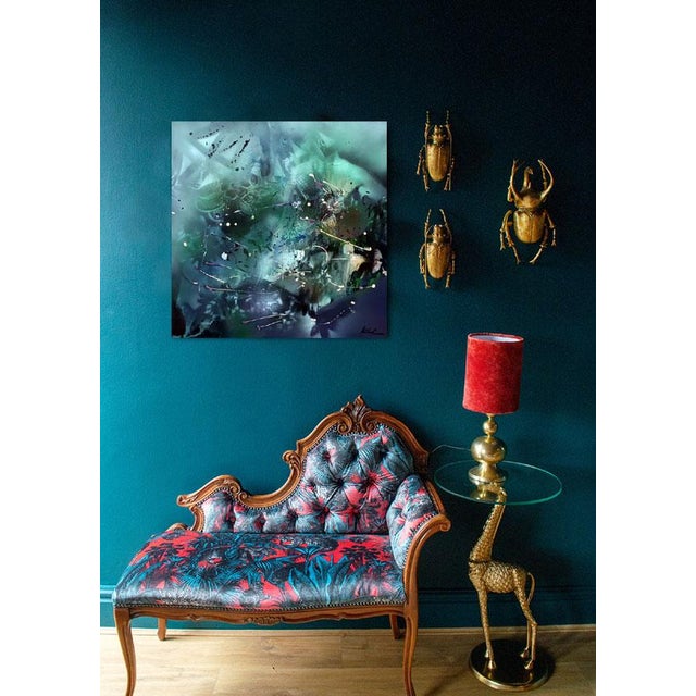 Ovidiu Kloska, the Hidden Calligraphy of Soft Moss and Time, Acrylics on Canvas For Sale - Image 4 of 9