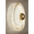 Dl400 wall lamp in blown glass, alabaster & satin brass by daluce dimensions: d 12,12 x 31,5 x h 31,5 cm. Materials:...