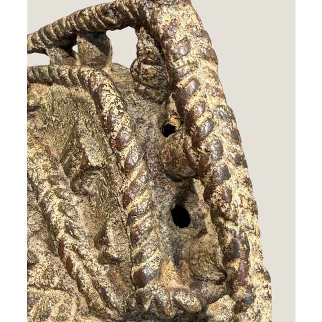 Vintage African Benin Edo Style Cast Brass Bronze Ceremonial Head Sculpture 7.5" For Sale - Image 15 of 15