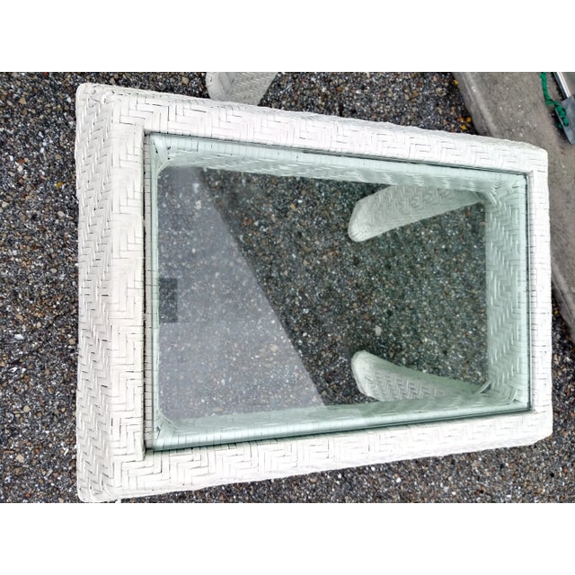 Ernest C. Masi Soho Collection -80's Pop Style Woven Leather End Tables- Pair For Sale - Image 4 of 7