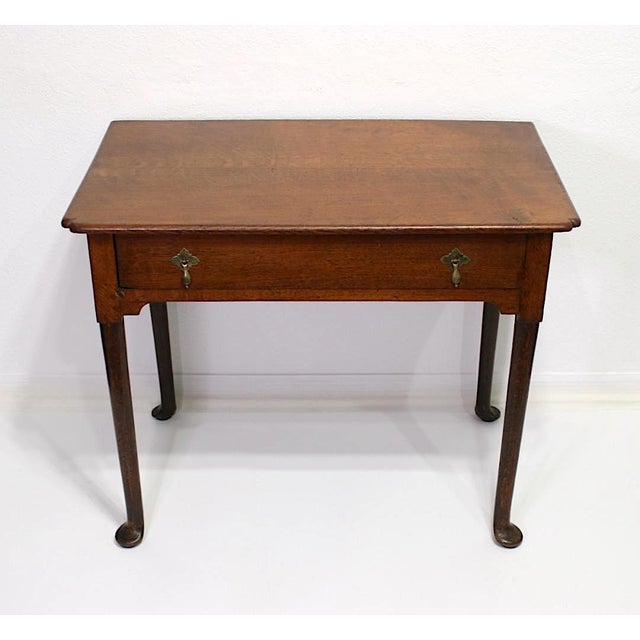 18th Century American Figured Oak Queen Anne Library Table or Desk