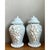 Early 21st Century Vintage Shell Encrusted Lidded Ceramic Urns - Pair For Sale - Image 5 of 12
