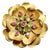 Florenza MCM Multi-Tiered, Botanical Floral Brooch Green and Pink Stones For Sale