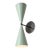 Tuxedo Wall Sconce in Oil-Rubbed Bronze & Mint Green Enamel, Blueprint Lighting For Sale