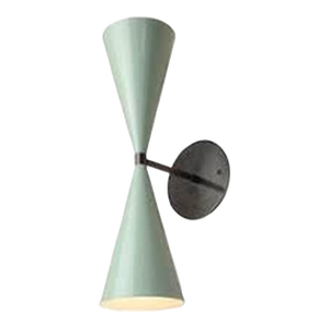 Tuxedo Wall Sconce in Oil-Rubbed Bronze & Mint Green Enamel, Blueprint Lighting
