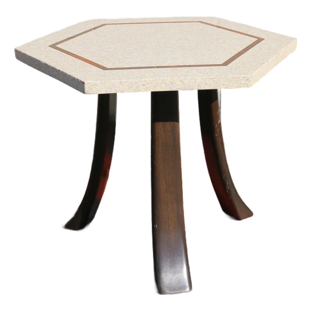 Vintage 1950s Harvey Probber Hexagonal Side Table – Terrazzo Top ...