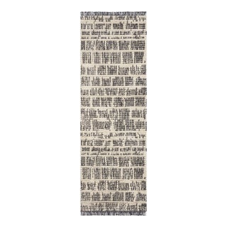 Chris Loves Julia x Loloi Alice Rug Cream / Charcoal Abstract 2'-7" x 8'-0" Runner Rug For Sale