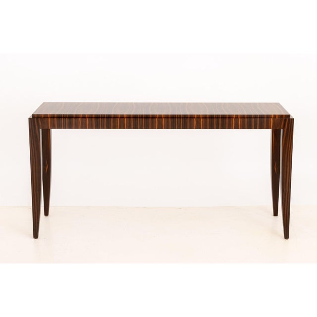 Todd Hase "Gene" Macassar Console Table, "Todd Hase / New York" label to underside. 30" H x 60" W x 18" D. Provenance:...
