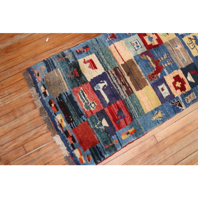 Late 20th Century Tribal Persian Gabbeh Rug For Sale - Image 5 of 18