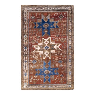 Galerie Shabab Collection Mid-20th Century Handmade Caucasian Kazak Tribal Accent Rug For Sale
