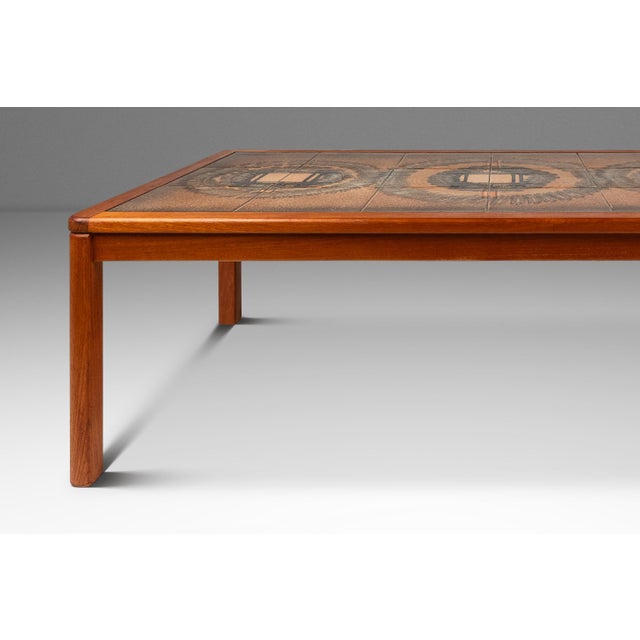 Danish Mid-Century Modern Coffee Table in Teak W/ Ceramic Tile Mosaic Inlay by Johannes Andersen, Denmark, C. 1970's For Sale - Image 11 of 18