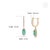 Art Deco 1.96ct Emerald Diamond Huggie Drop Earrings in 14k Yellow Gold- A Pair For Sale - Image 11 of 16