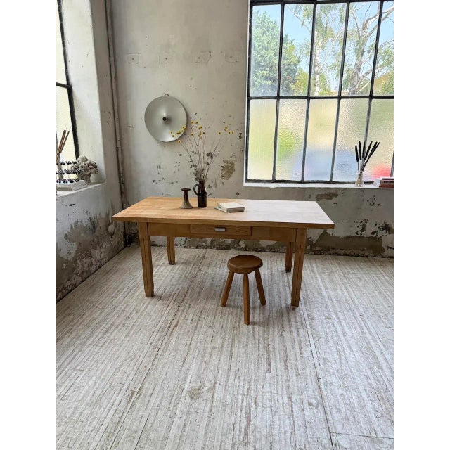 Oak Farmhouse Table, 1950s For Sale - Image 3 of 18