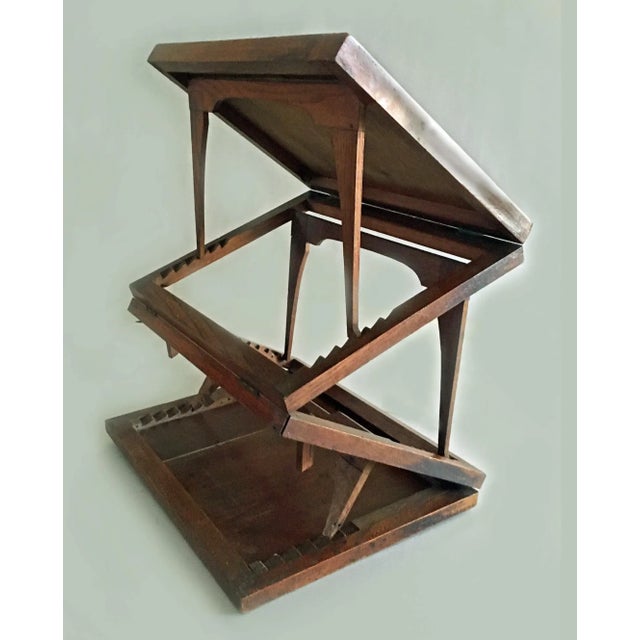 Antique Large Elm Adjustable Bookstand For Sale In Boston - Image 6 of 12