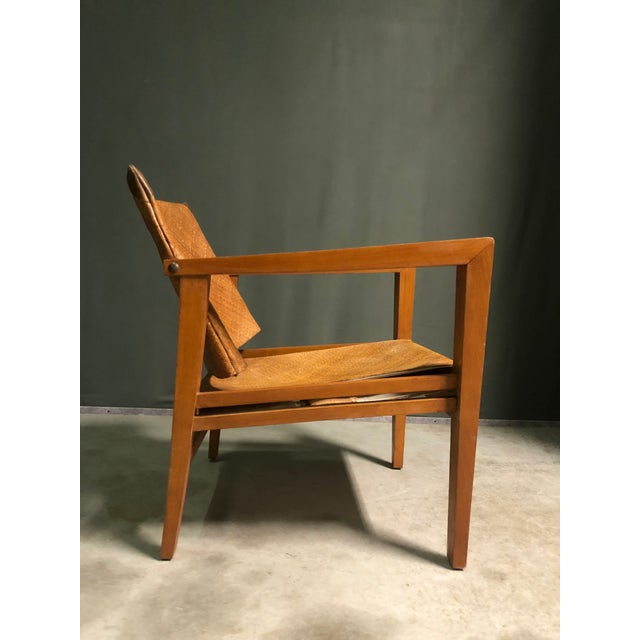 Modern Vintage Lounge Chair in Oak, 1950s For Sale - Image 3 of 12