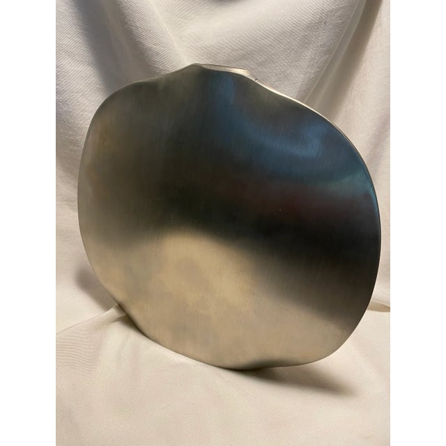 1980s 1980s Brutalist Scandinavian Pewter Vase by Helgi Joensen For Sale - Image 5 of 9