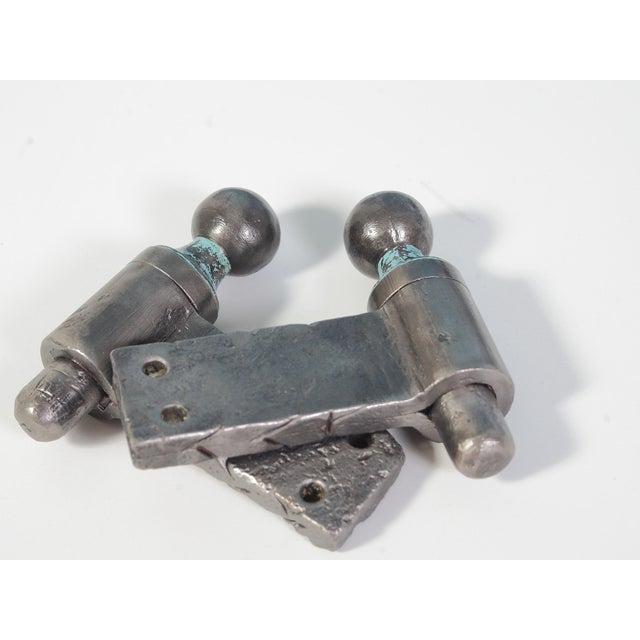 Antique Oversized Blue Iron Double Doors, 1880s For Sale - Image 18 of 18