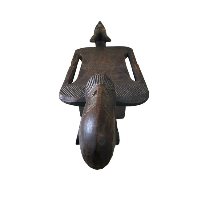 African Tribal Baule /Senufo Figural Stool 31.5" W For Sale In New York - Image 6 of 7