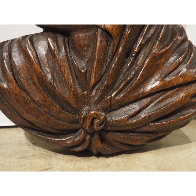 Set of 17th/18th Century French Carved Oak Renaissance Style Profile Busts For Sale - Image 11 of 18