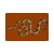 2020s Serpent Burnt Orange Vegan Leather Rectangle Placemat, Set of 4 For Sale - Image 5 of 5