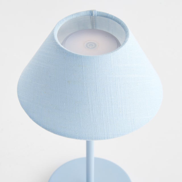 Kenneth Ludwig Chicago Alluna Cordless Led Lamp 10" - Light Blue For Sale - Image 4 of 8