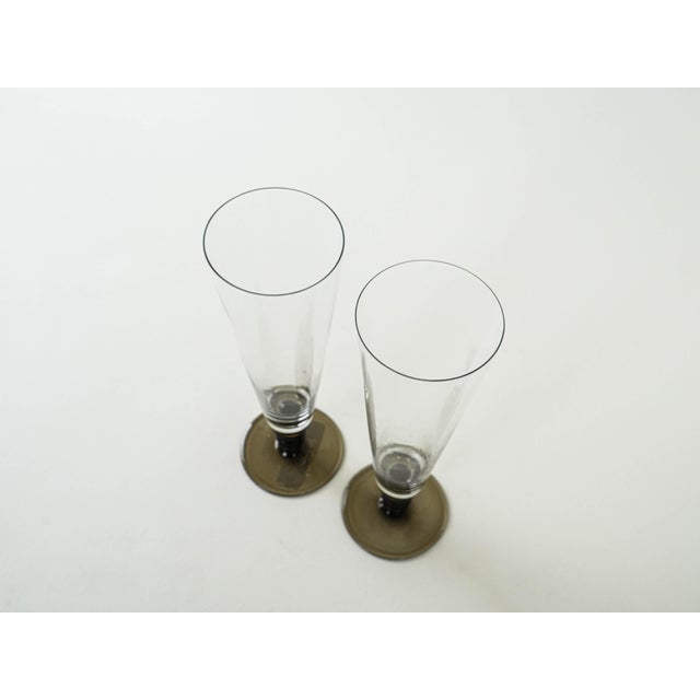 1970s Vintage Italian Champagne Glasses, 1970s, Set of 2 For Sale - Image 5 of 7