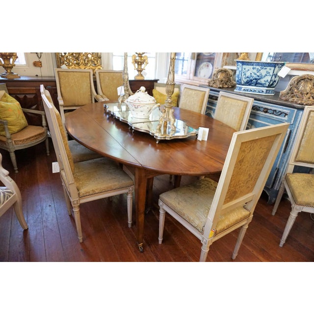 Walnut Directoire Drop Leaf Dining Room Table Chairish