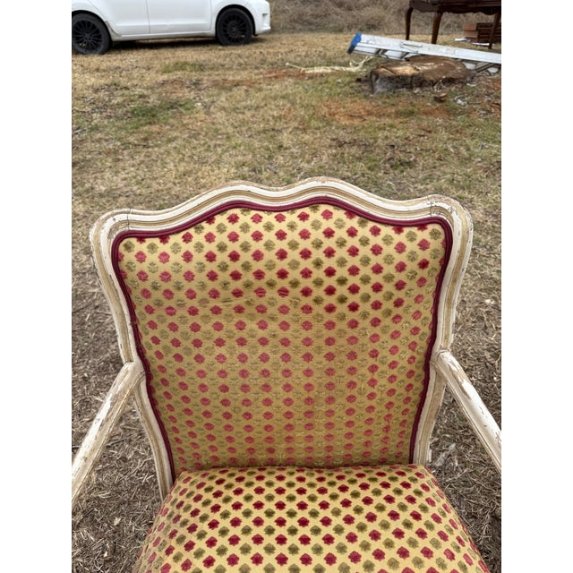 Large 18th Century French Louis XV Bergere or Armchair- A Pair For Sale - Image 9 of 11