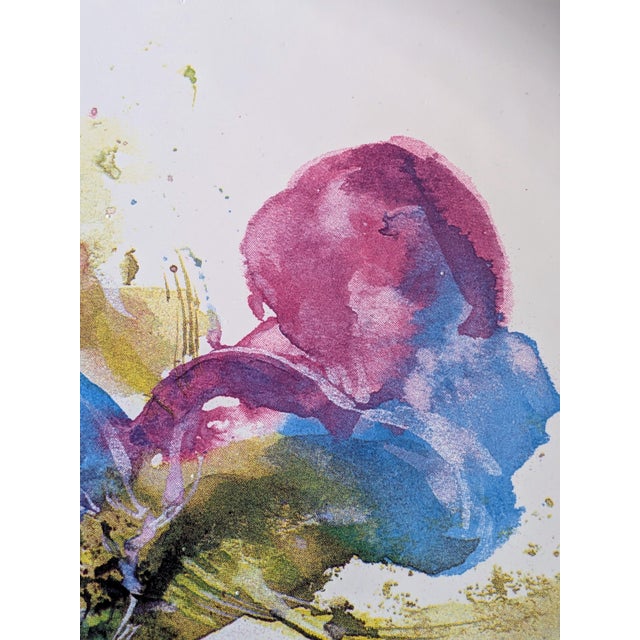 Decorative Ceramic the Orchid Plate by Zao Wou-Ki, 1986 For Sale - Image 10 of 13