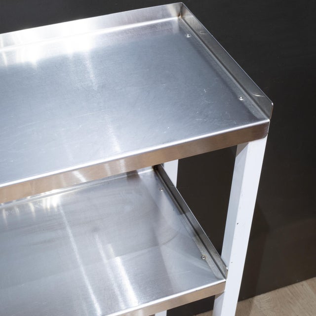 Metal Vintage Metal Hospital Table c.1950 For Sale - Image 7 of 8