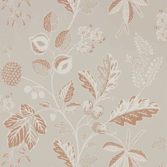 Sanderson Warwick Wallpaper in Taupe For Sale