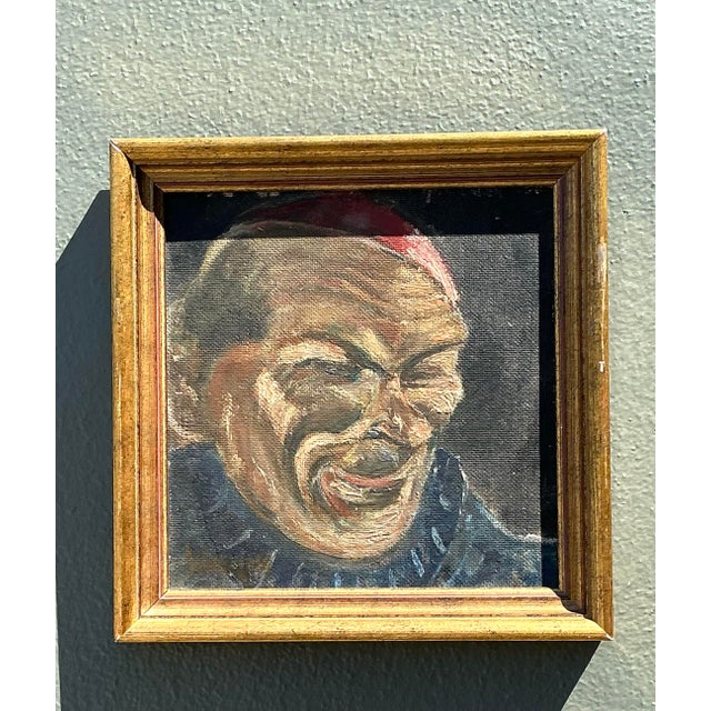 Vintage Original Oil Portrait of Man For Sale - Image 12 of 12