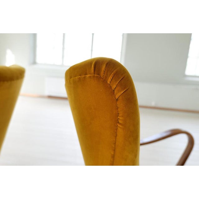 Modern Art Deco vLounge Chairs in Velvet, Sweden, 1940s, Set of 2 For Sale - Image 14 of 18