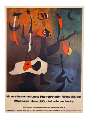 Joan MIro Kunstsammlung Nordrhein-Westfalen, Malerei Des 20. Jahrhunderts Vintage Exhibition Poster